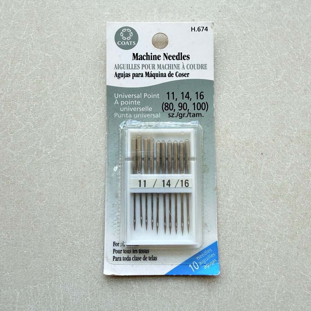 Coats & Clark H.674 Universal Point 10pack Sewing Machine Needles Sizes 11 14 16 - Picture 3 of 3
